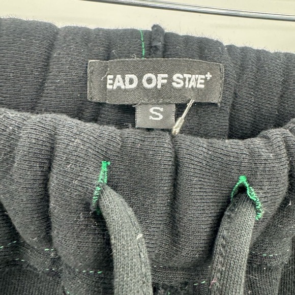 Head Of State Drawstring Jogger Sweatpants Elastic Waist Black Men's Size Small - Picture 9 of 9